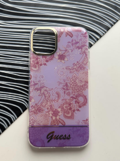 GUESS Pink Flower Case For iPhone