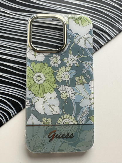 GUESS Green Flower Case For iPhone