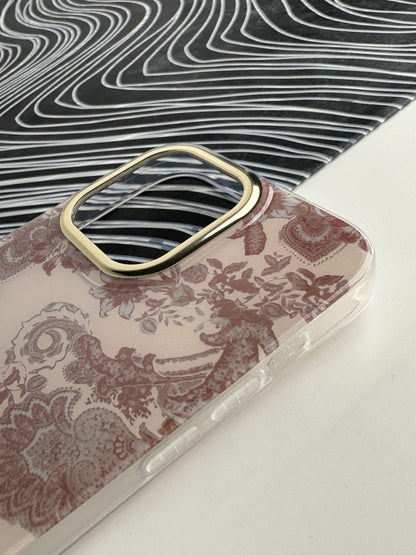 GUESS Brown Flower Case For iPhone