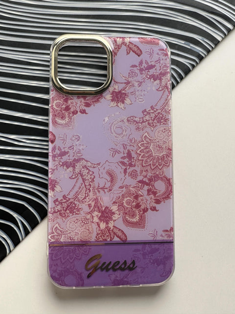 GUESS Pink Flower Case For iPhone