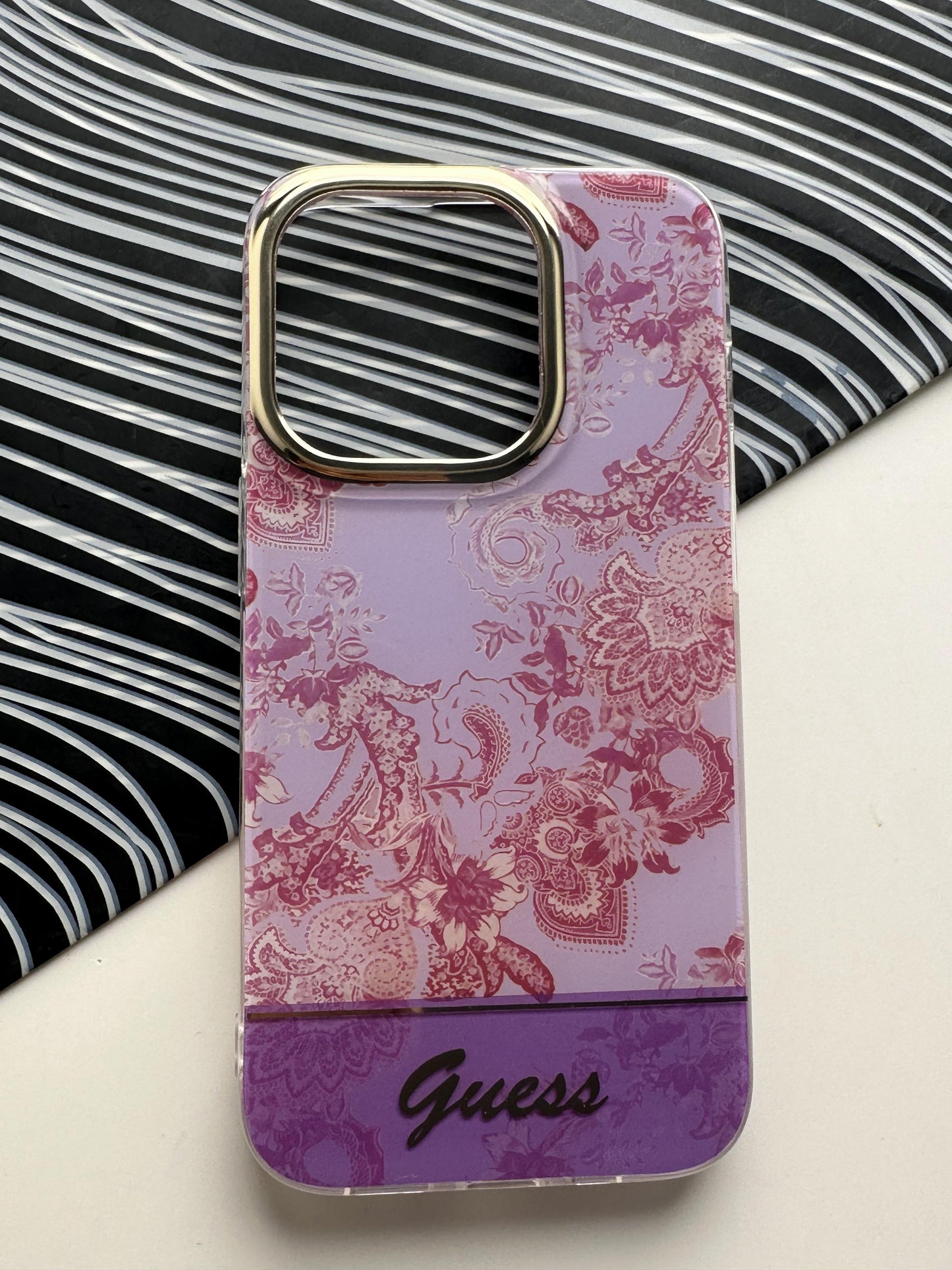 GUESS Pink Flower Case For iPhone