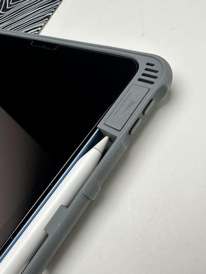 MUTURAL Black Smart Flip Cover Stand with Pen Slot for iPad