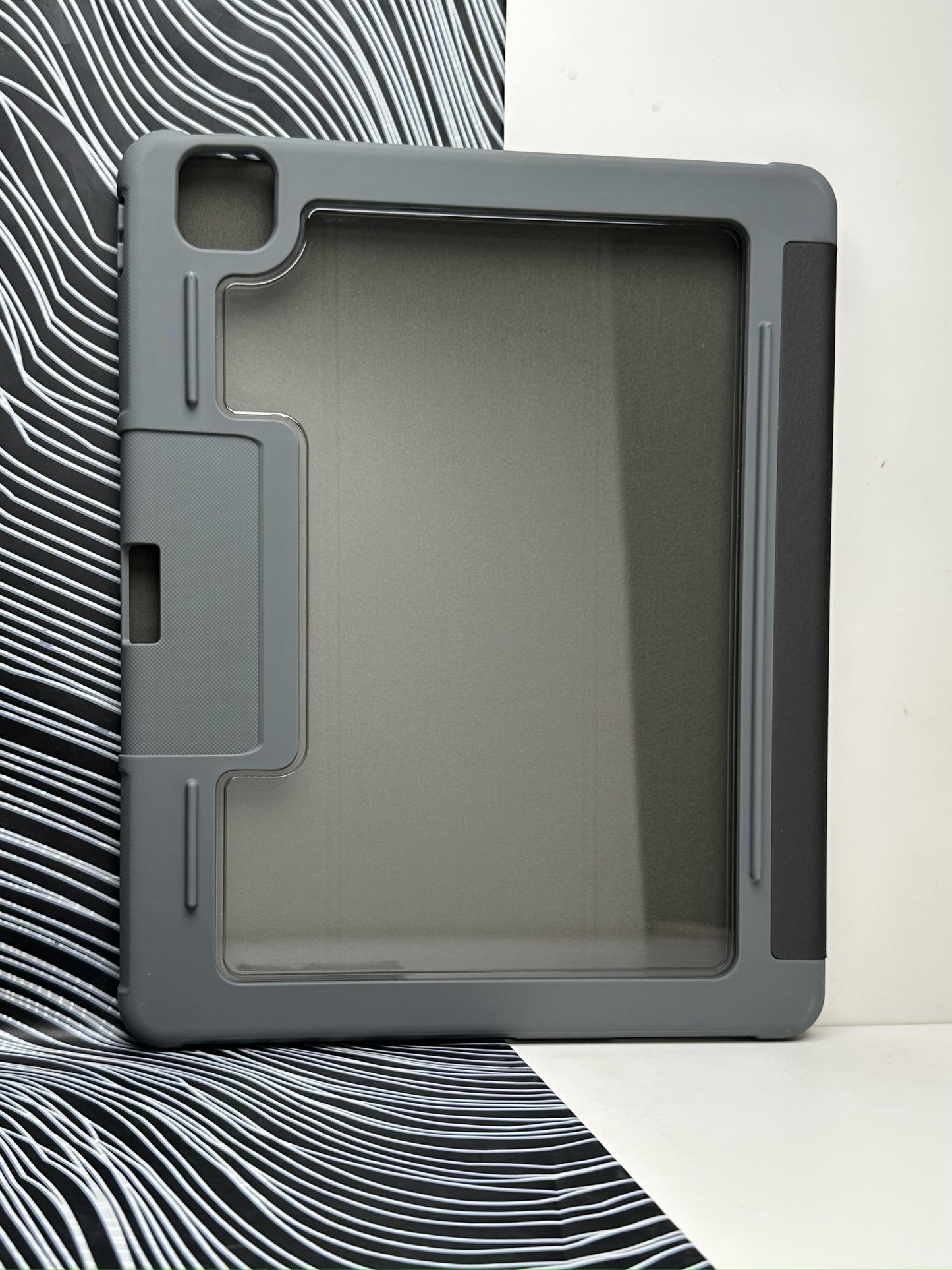 MUTURAL Black Smart Flip Cover Stand with Pen Slot for iPad