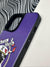 Karl Lagerfeld Purple sponge Leather Case For iPhone