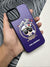 Karl Lagerfeld Purple sponge Leather Case For iPhone