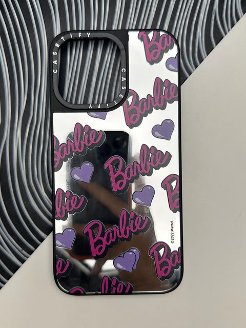 Barbie Heart Mirror Case For iPhone