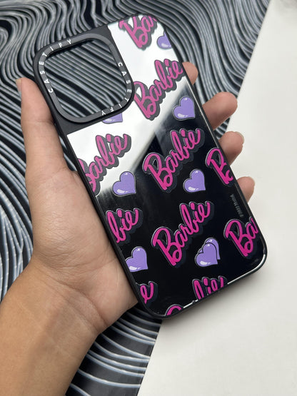Barbie Heart Mirror Case For iPhone