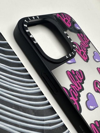 Barbie Heart Mirror Case For iPhone