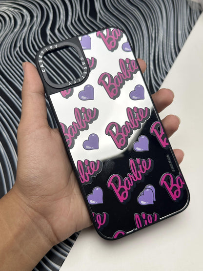 Barbie Heart Mirror Case For iPhone