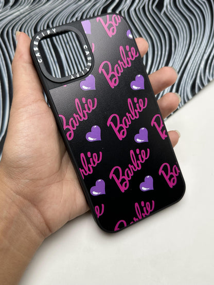 Barbie Heart Black Case For iPhone