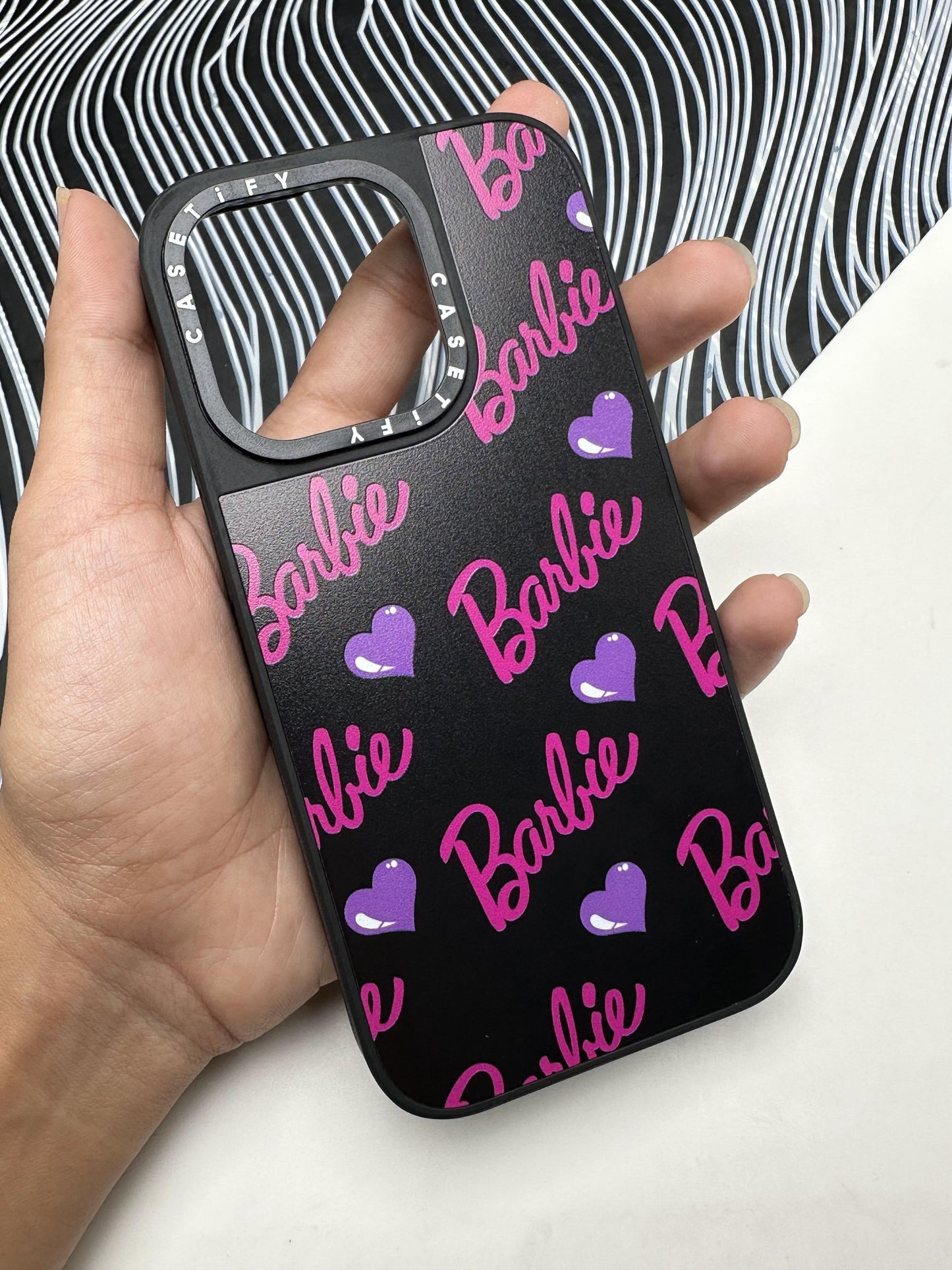 Barbie Heart Black Case For iPhone