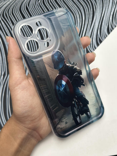 Captain America Cycling Soft Matte Bumper Case For iPhone