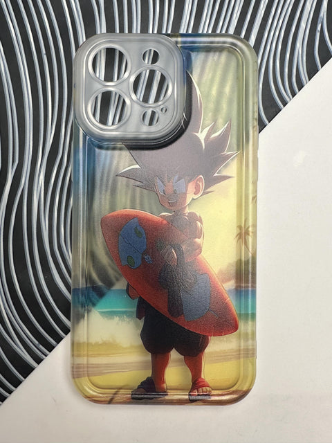 Goku Beach Soft Matte Bumper Case For iPhone