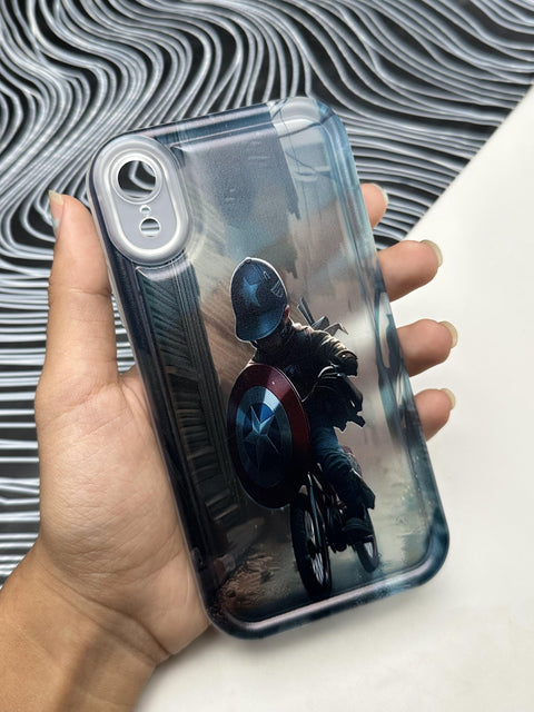 Captain America Cycling Soft Matte Bumper Case For iPhone Xr