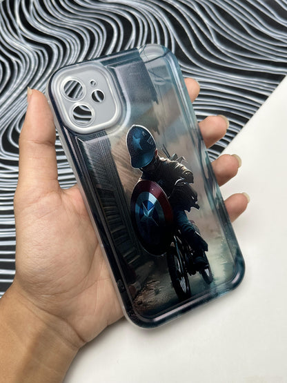 Captain America Cycling Soft Matte Bumper Case For iPhone