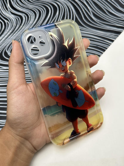 Goku Beach Soft Matte Bumper Case For iPhone