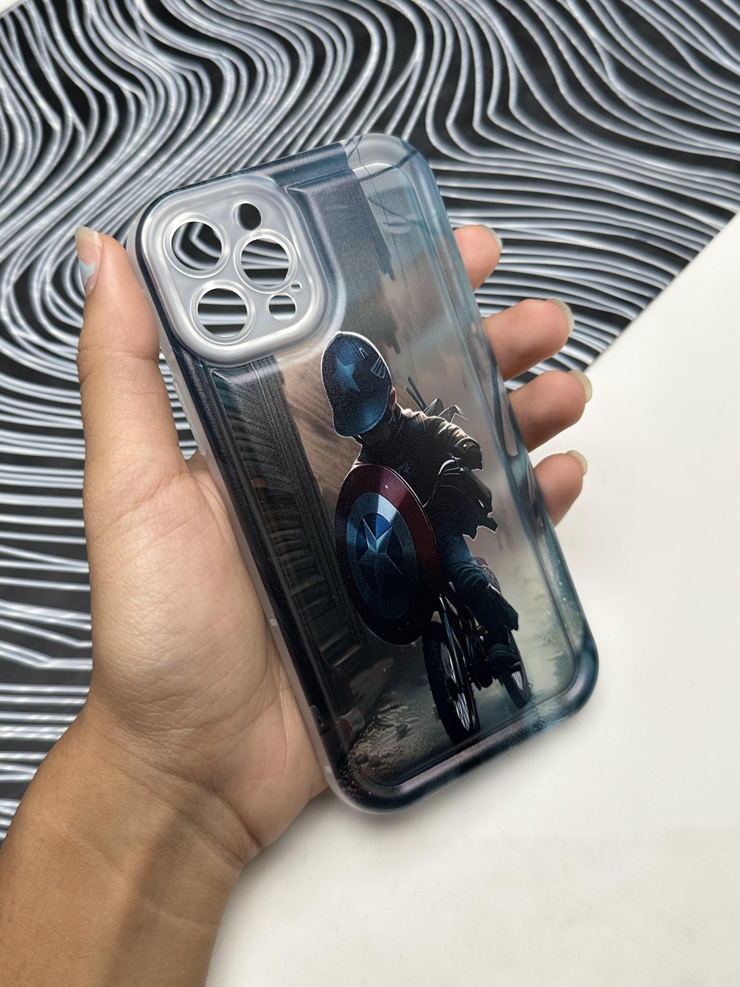Captain America Cycling Soft Matte Bumper Case For iPhone