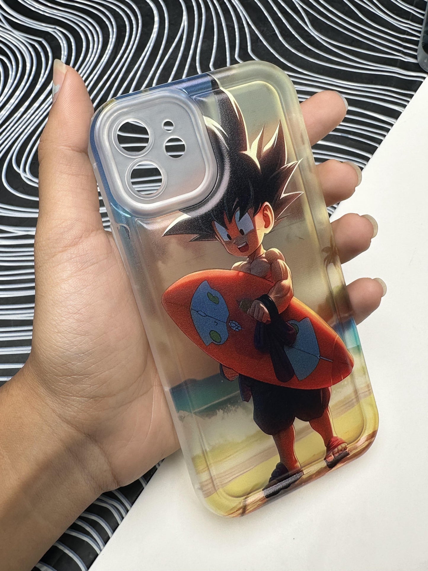 Goku Beach Soft Matte Bumper Case For iPhone