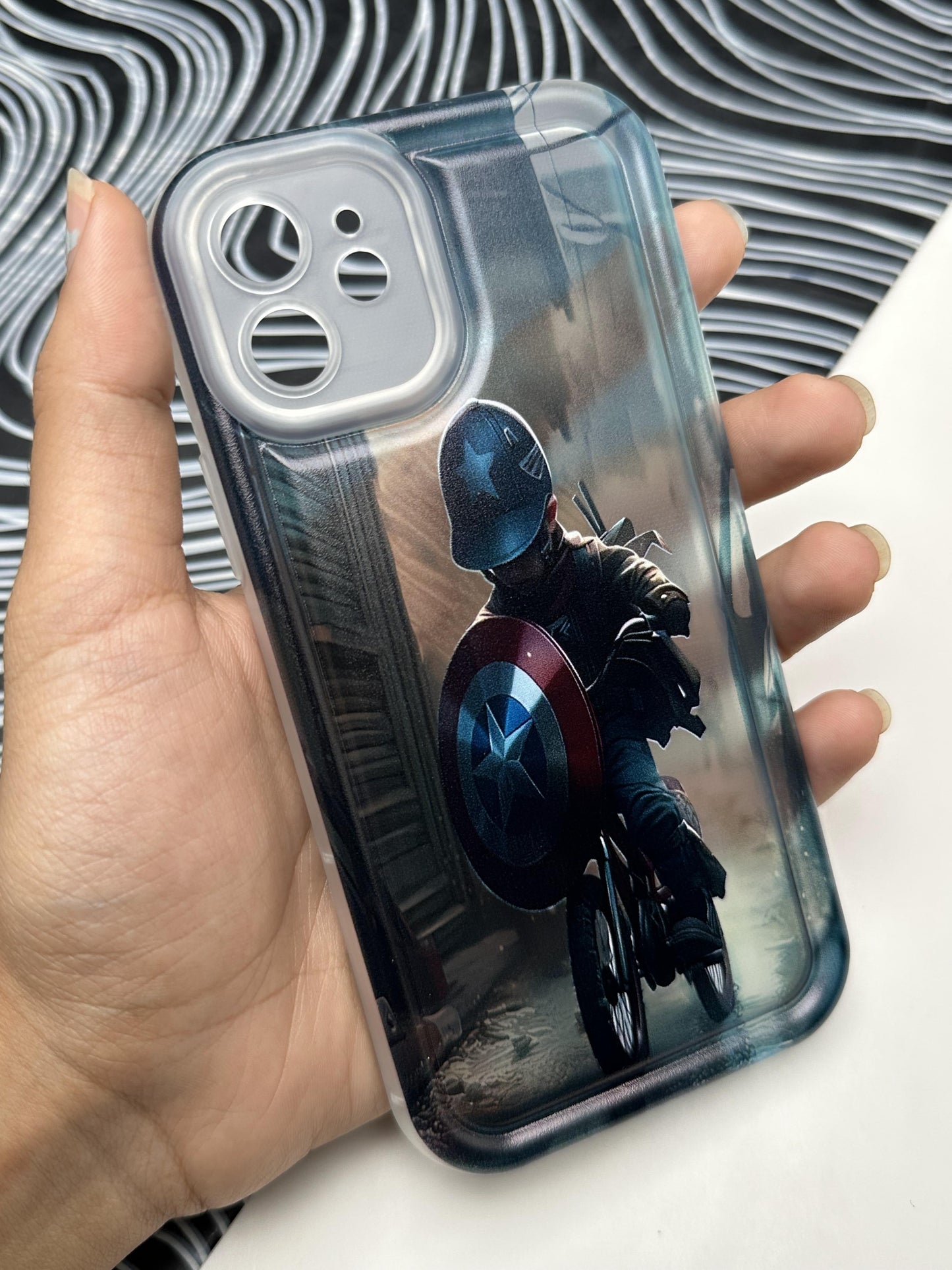 Captain America Cycling Soft Matte Bumper Case For iPhone