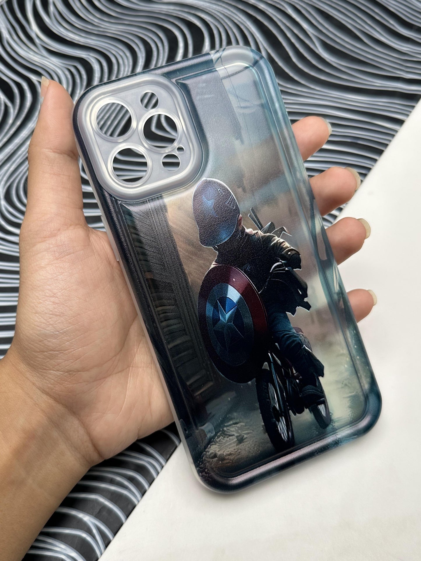 Captain America Cycling Soft Matte Bumper Case For iPhone
