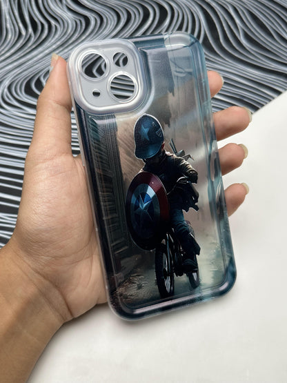 Captain America Cycling Soft Matte Bumper Case For iPhone