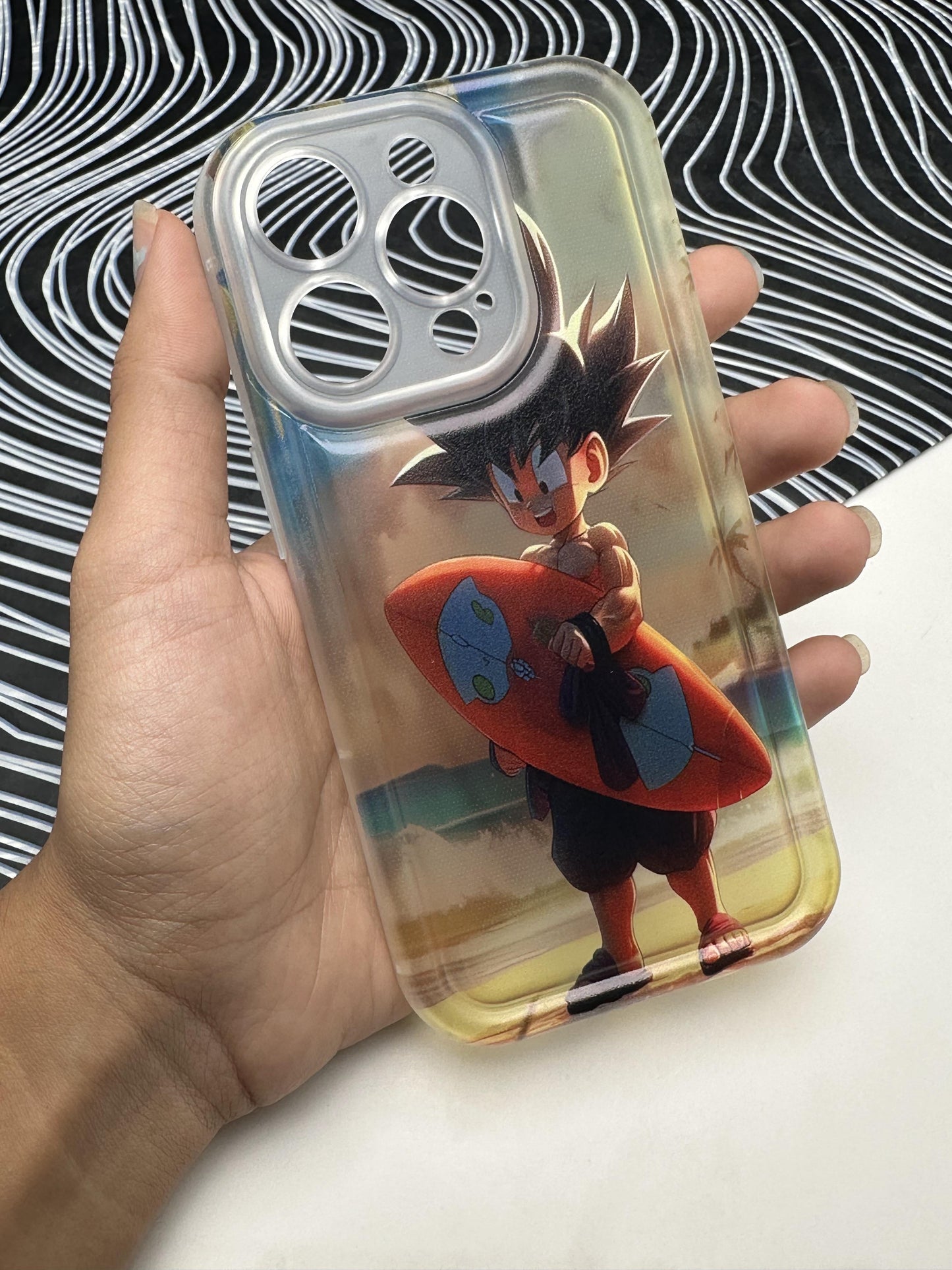 Goku Beach Soft Matte Bumper Case For iPhone