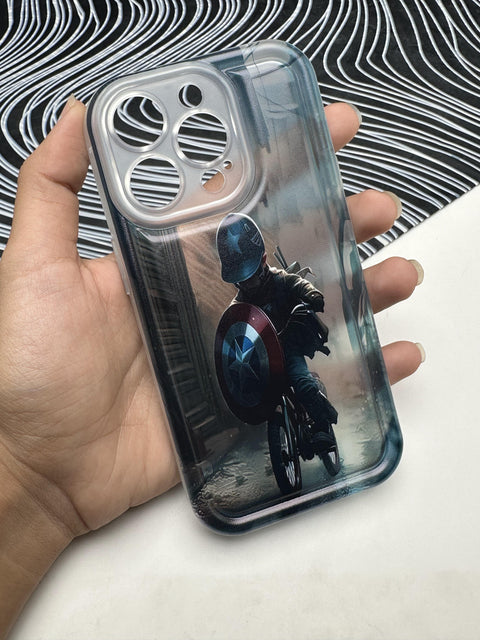 Captain America Cycling Soft Matte Bumper Case For iPhone