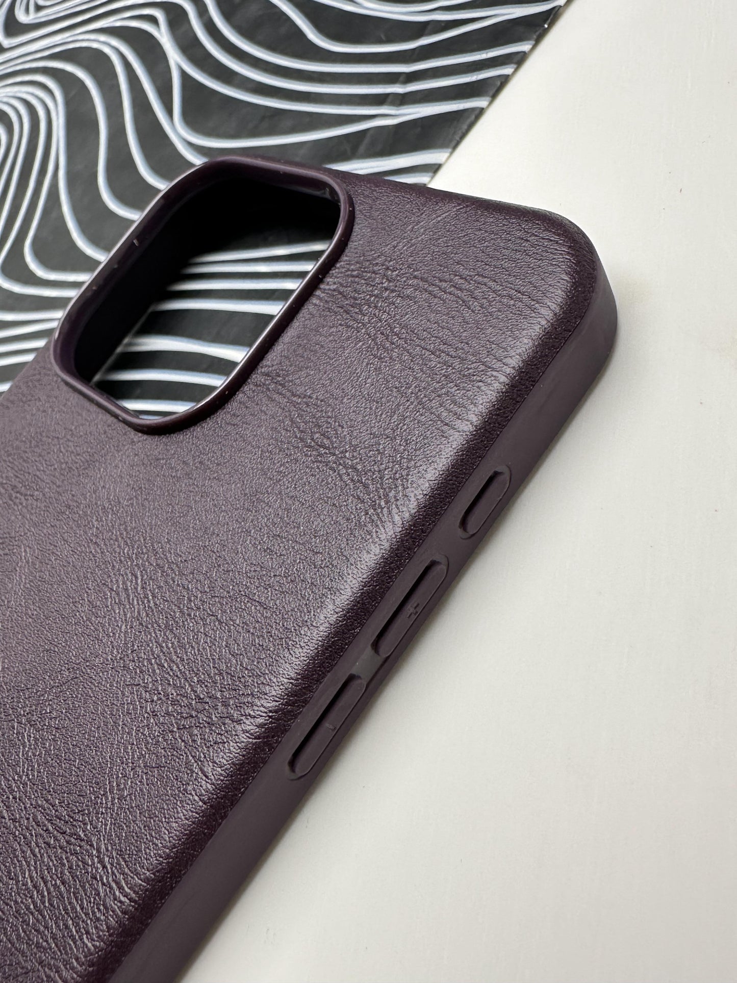 HDD Deep Purple Genuine Leather Case For iPhone
