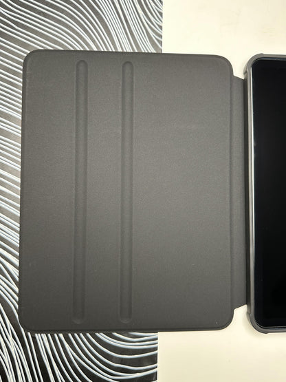 Black Leather Dotted Line Case With Stand for iPad