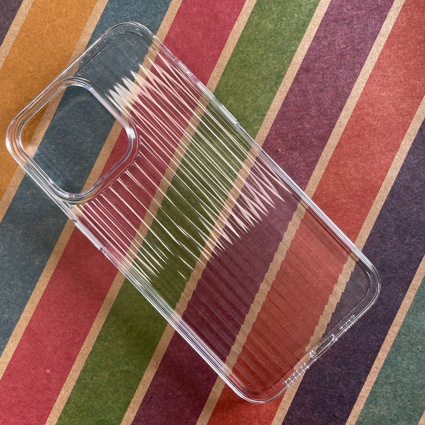 Non-Yellow Clear Grid Case For iPhone