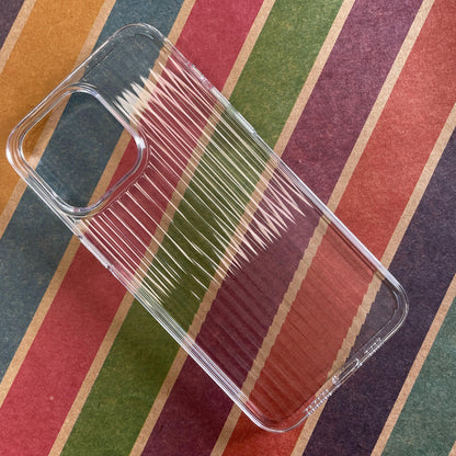 Non-Yellow Clear Grid Case For iPhone