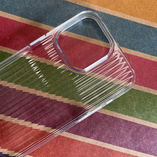 Non-Yellow Clear Grid Case For iPhone