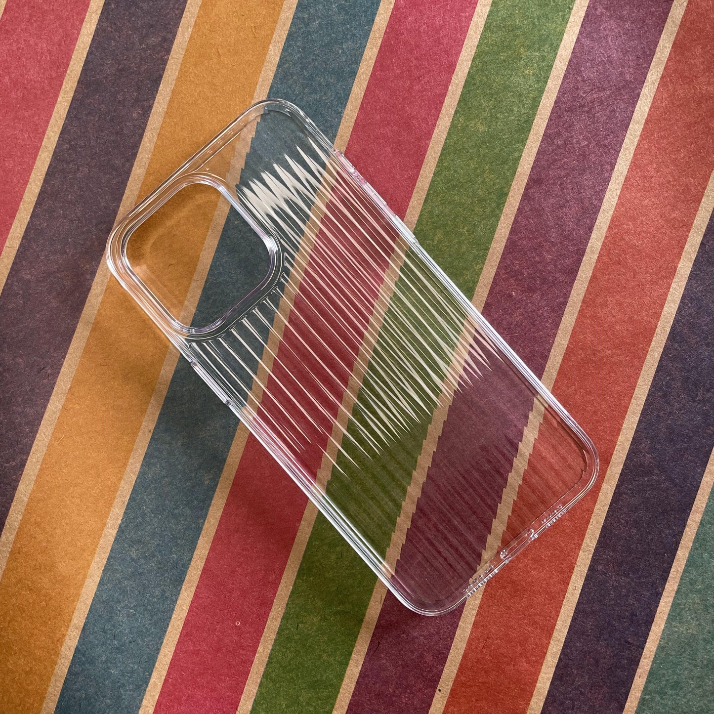 Non-Yellow Clear Grid Case For iPhone