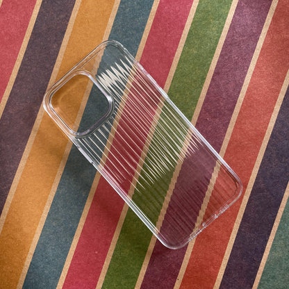 Non-Yellow Clear Grid Case For iPhone