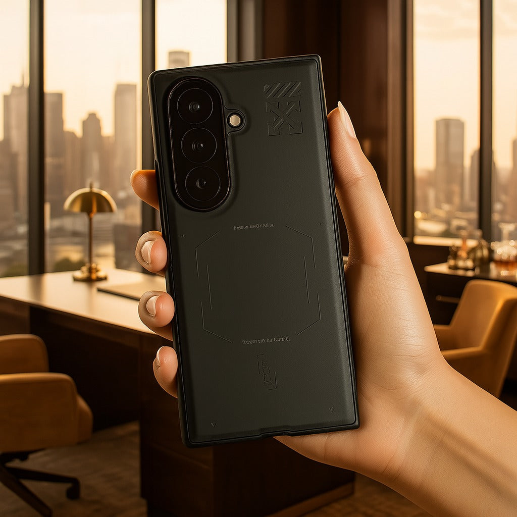 OKOZ Cyber Leather MagSafe Case for Samsung Galaxy Z Fold7