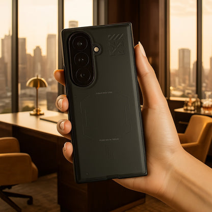 OKOZ Cyber Leather MagSafe Case for Samsung Galaxy Z Fold7