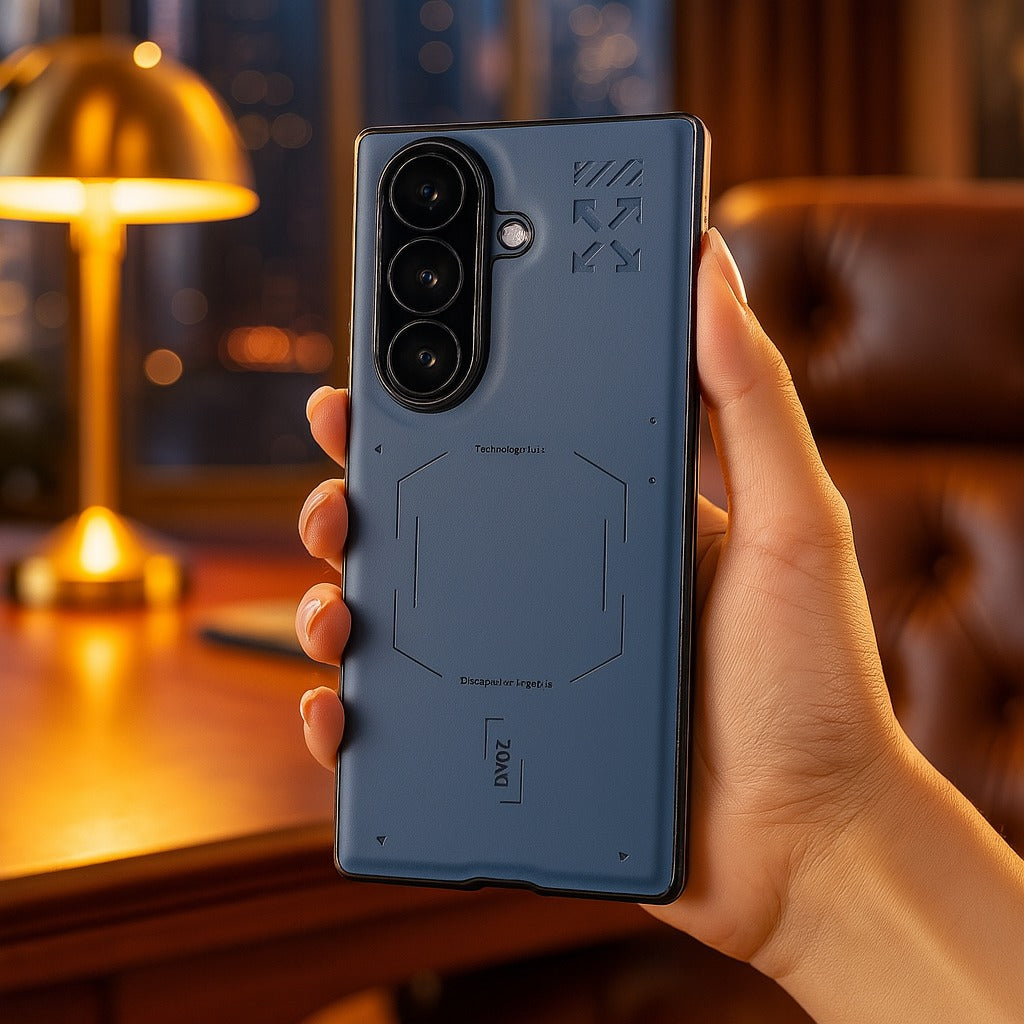 OKOZ Cyber Leather MagSafe Case for Samsung Galaxy Z Fold7