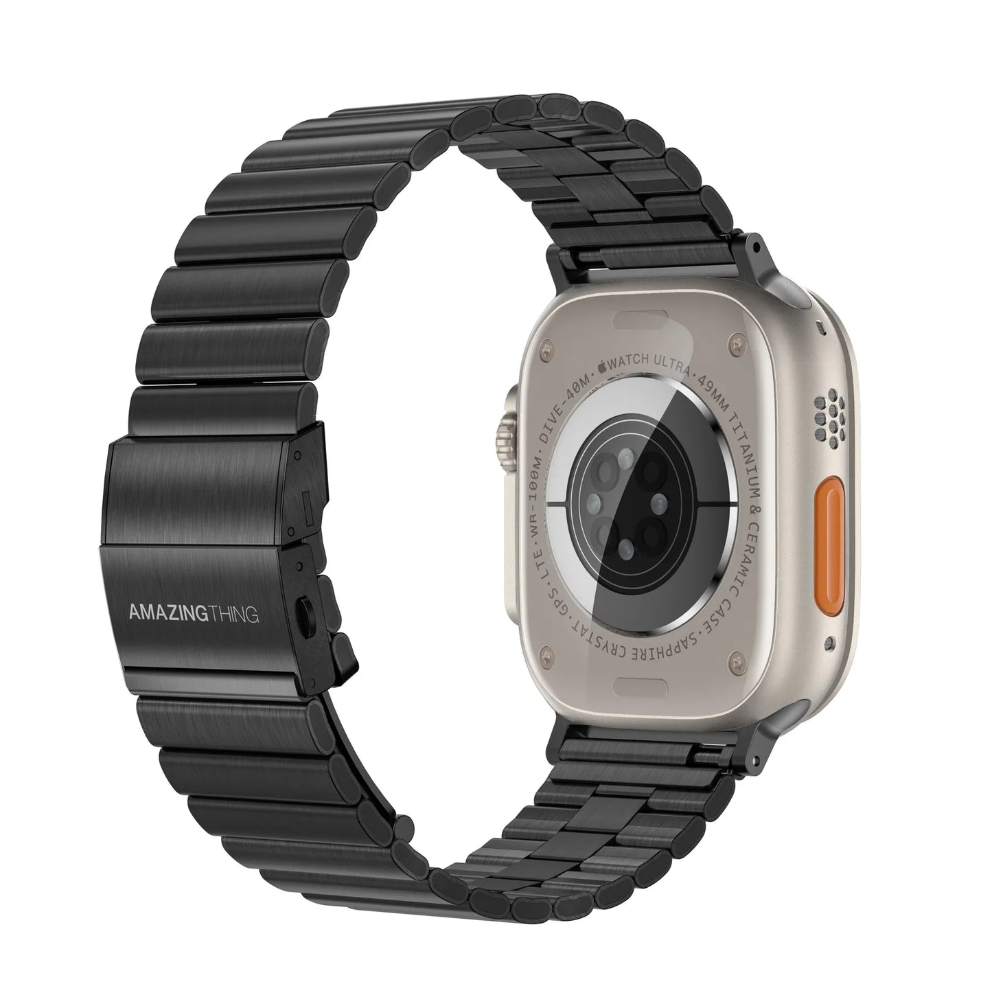 AMAZINGTHING Titan Steel Apple Watch Band Ergonomic Design for All-day Wear For Apple Watch 49mm/46mm/45mm/44mm