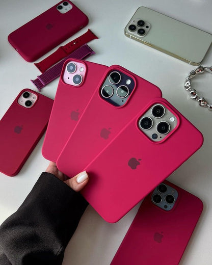 Rose Red OG Silicone Case for iPhone