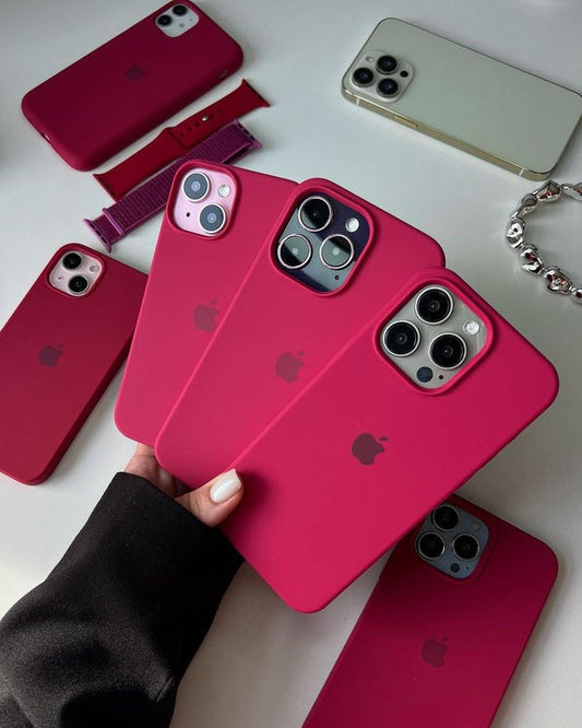 Rose Red OG Silicone Case for iPhone
