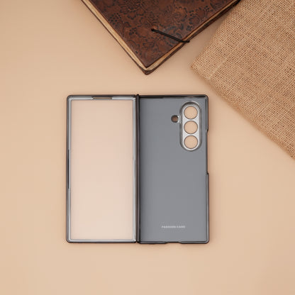 Leather Case with Electroplating S Pen, Kickstand & Hinge Protection for Samsung Galaxy Z Fold7