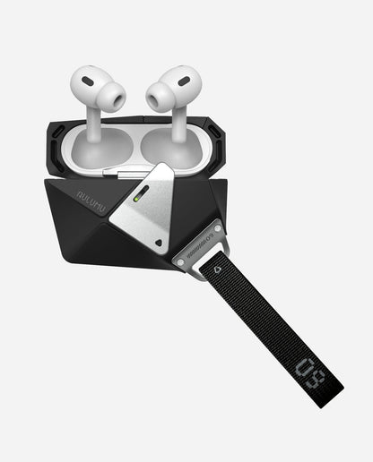 Aulumu A09 Geometric Case for AirPods Pro Series | Lock & Lanyard