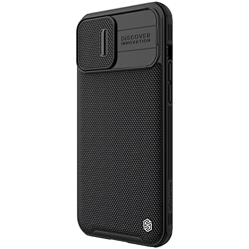 Nillkin Textured Pro Camshield Camera Slider Nylon Fiber Tough & Durable PC + TPU Material Luxury Protect Black case for iPhone