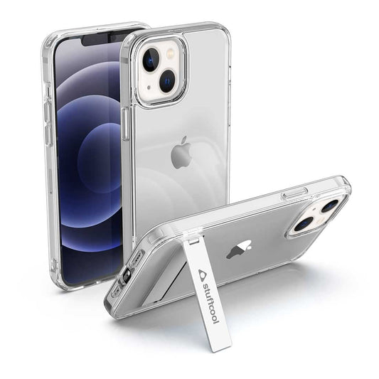 Stuffcool Clairstand Back Case with Aluminum Kickstand for Apple iPhone
