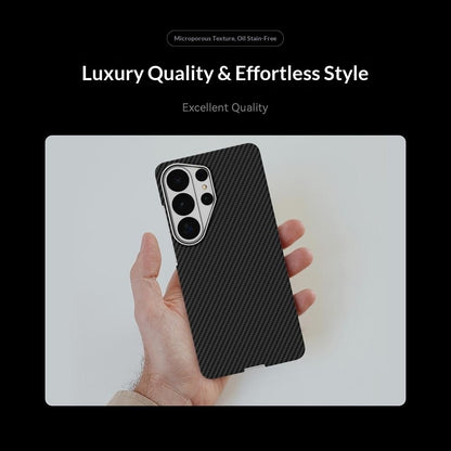 Moloch Design Black 600D Fine Carbon Fiber Texture MagSafe Case For Samsung Galaxy S26 Ultra
