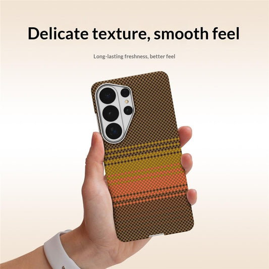 Moloch Design Sunrise Gold Carbon Fiber MagSafe Case For Samsung Galaxy S26 Ultra