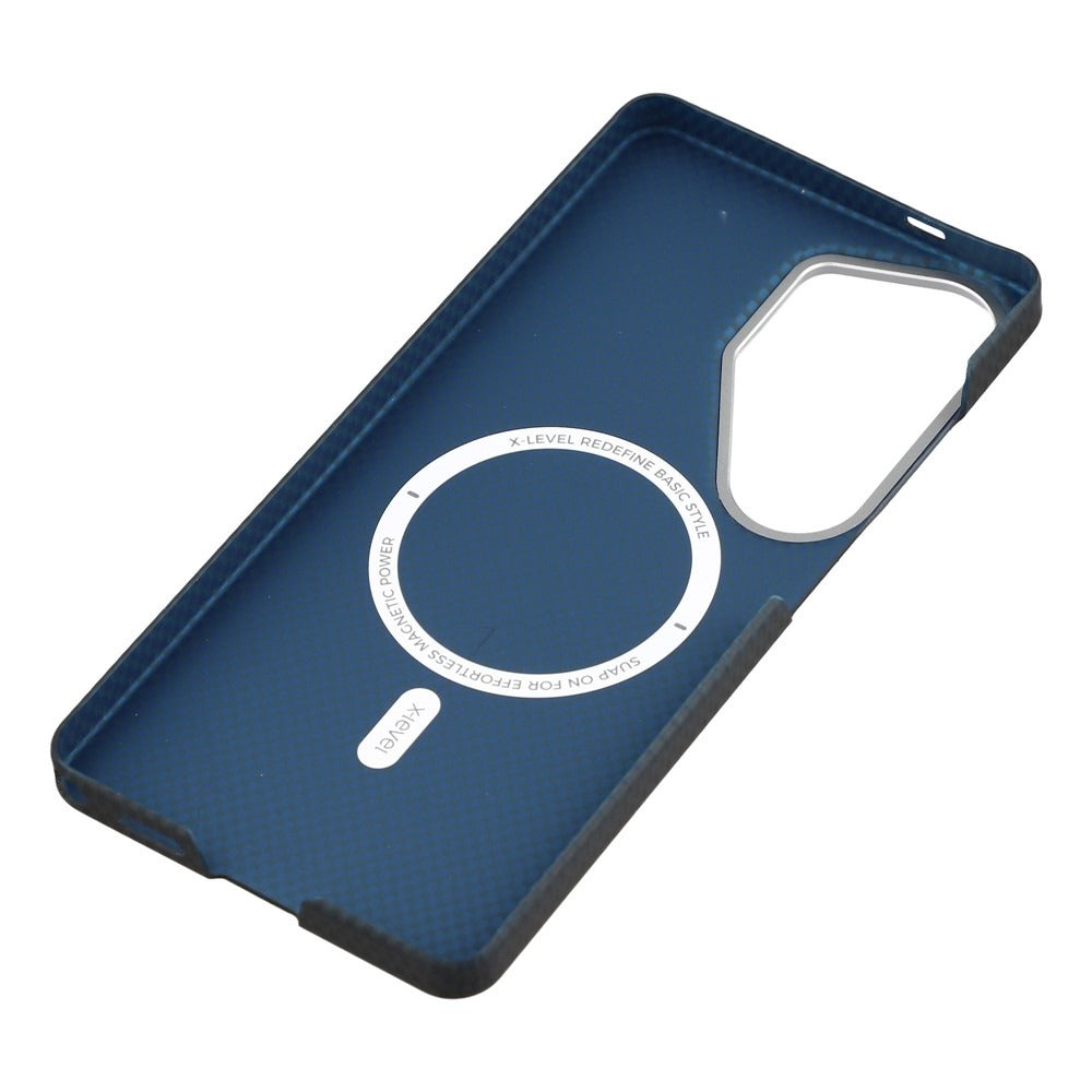 X-LEVEL Black Magnetic Case Carbon Nanofiber + Metal Lens Frame Phone Case For Samsung Galaxy S26 Ultra