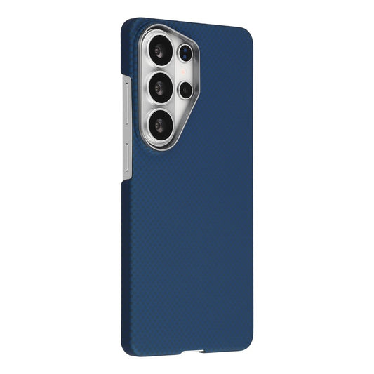 X-LEVEL Blue Magnetic Case Carbon Nanofiber + Metal Lens Frame Phone Case For Samsung Galaxy S26 Ultra