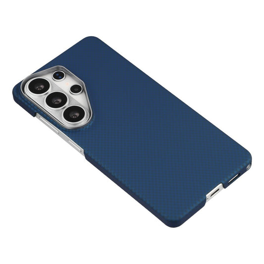 X-LEVEL Blue Magnetic Case Carbon Nanofiber + Metal Lens Frame Phone Case For Samsung Galaxy S26 Ultra