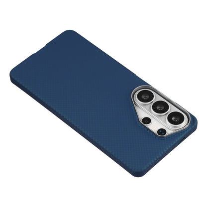 X-LEVEL Blue Magnetic Case Carbon Nanofiber + Metal Lens Frame Phone Case For Samsung Galaxy S26 Ultra
